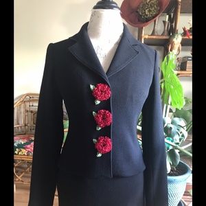 RICKIE FREEMAN for TERI JON Adorable Roses Suit Sz 2